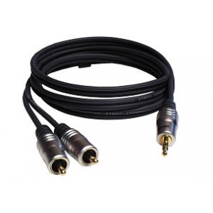 EXA 3.5mm Stereo Jack to Stereo Phono RCA Cable