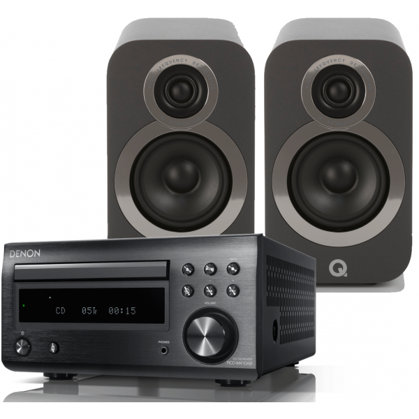Denon RCD-M41DAB w/ Q Acoustics 3010i Speakers (DM41)
