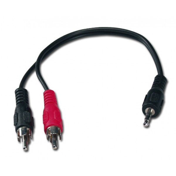 EXA 3.5mm Stereo Jack to Stereo Phono RCA Cable (0.5m)
