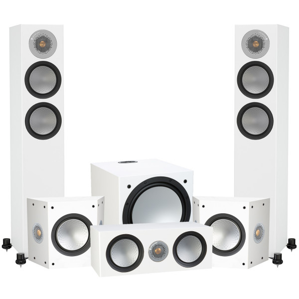 Monitor Audio Silver 200 AV12 5.1 Speaker Package Satin White